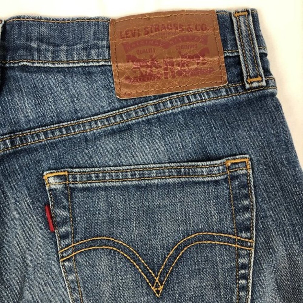 Levi's Dark Wash Folded Cuff Shorts - Picture 3 of 5